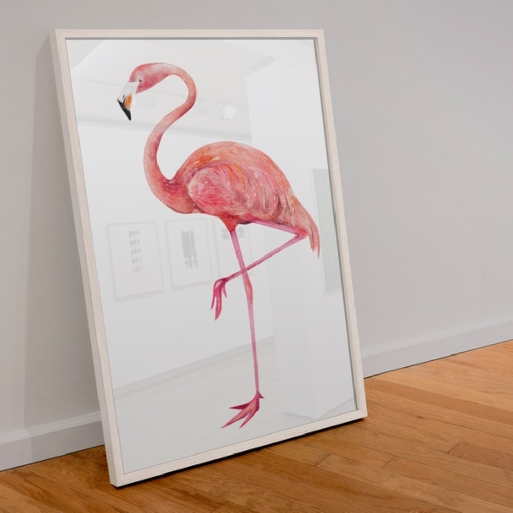 Wall Art Tropical Flamingo Print Unframed - Picture 3 of 12
